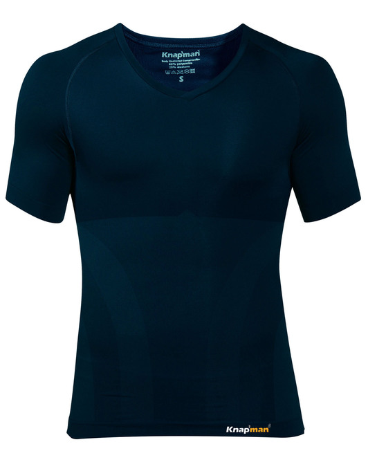 Knapman Compressionshirt V-Ausschnitt navy blue