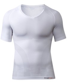 Knapman Compressionshirt V-Ausschnitt weiß