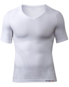 Knapman Compressionshirt V-Ausschnitt wei