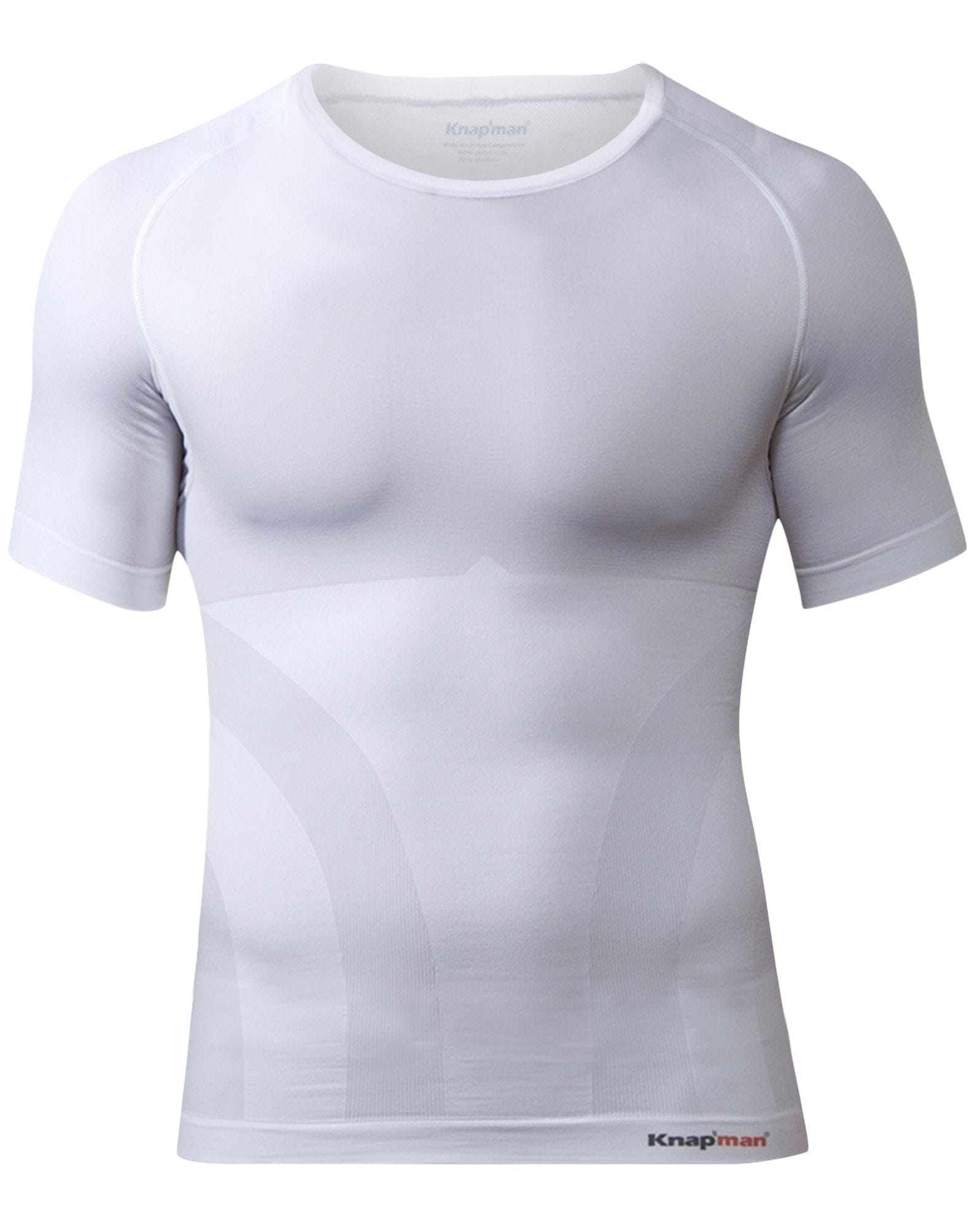 Knapman Compressionshirt Rundhals wei